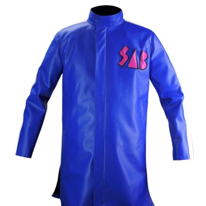 Dragon Ball Super Movie Broly Goku Sab Blue Leather Coat Jacket