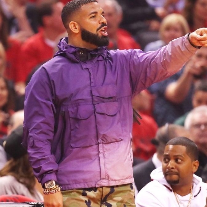 NBA Playsoffs Singer Drake Purple Jacket