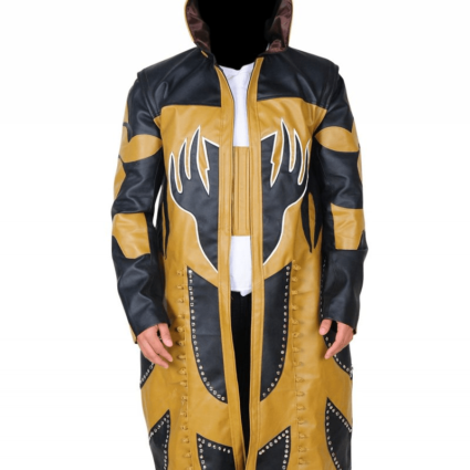 Mens Dustin Patrick Runnels Jr Halloween Leather Coat