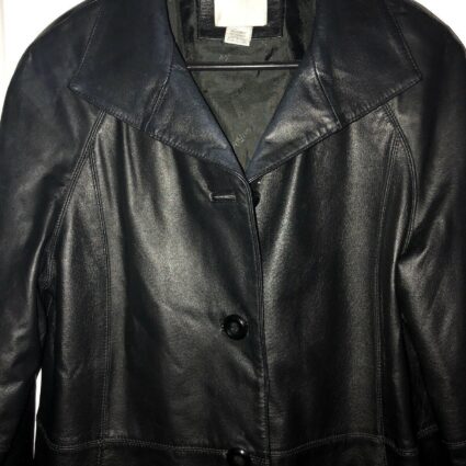 Mens East Black Fifth Leather Jacket