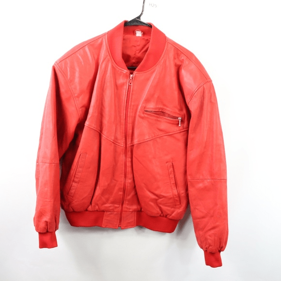 Mens Eddie Murphy Red Leather Jacket - A2 Jackets