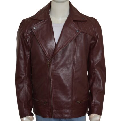 'Edge' Adam Joseph Copeland Maroon Leather Jacket