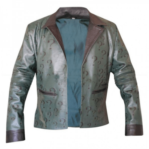 The Riddler Batman Mens Edward Nigma Leather Jacket