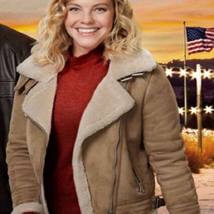 Eloise Mumford A Veterans Christmas Shearling Suede Jacket