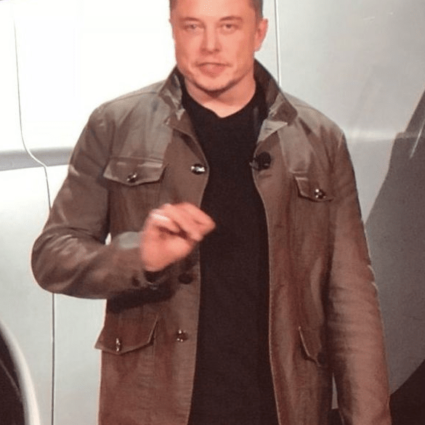 Elon Musk Mens Tesla Event Olive Jacket