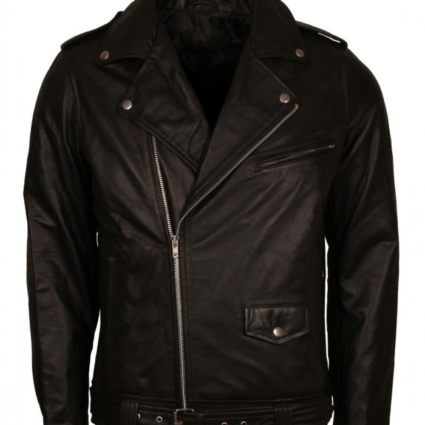 Mens Brando Biker Elvis Presley Leather Jacket