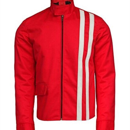 Elvis Presley Slimfit Speedway Red Cotton Jacket
