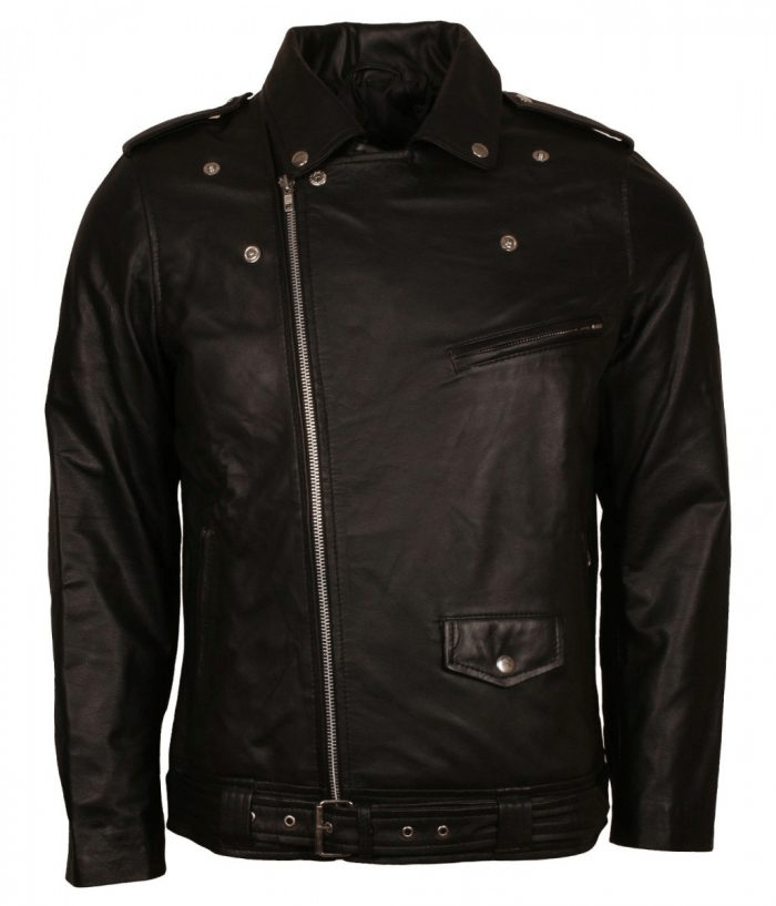 Mens Brando Biker Elvis Presley Leather Jacket - A2 Jackets