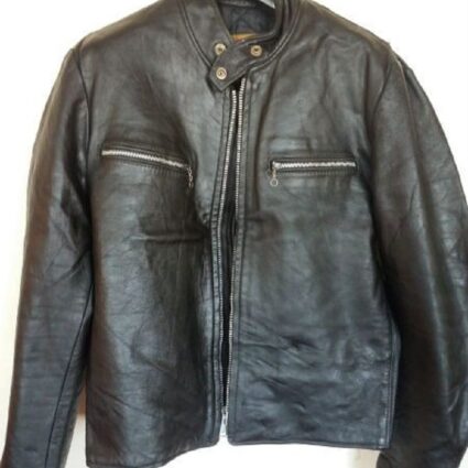 Mens Excelled Cafe Racer Style Leather Jacket