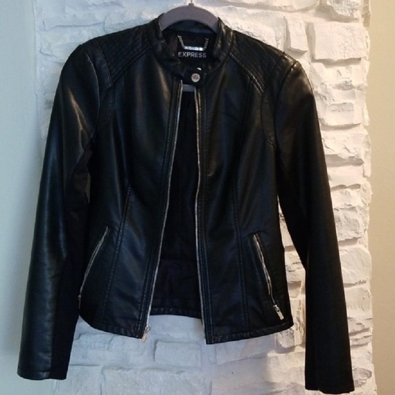 Express Black Faux Leather Jacket - A2 Jackets