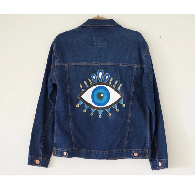 Eye Painted In Denim Jacket - A2 Jackets