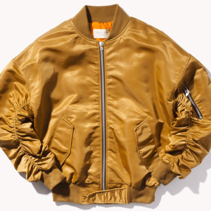 FEAR OF GOD Mens Gold Bomber Satin Jacket