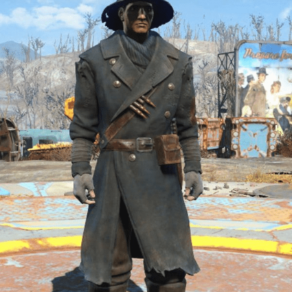 Mens Fallout 76 Game Hunter’s Long Wool Coat