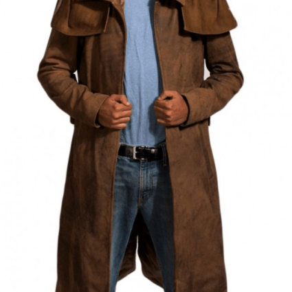 Fallout NCR Ranger Duster Brown Leather Coat