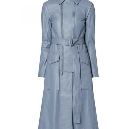 Womens The Winx Saga Farah Dowling Blue Leather Coat