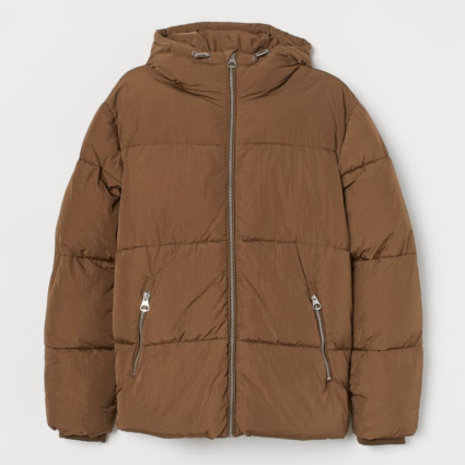 Fear Of God Essentials Brown Puffer Jacket