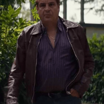 Mens Ferry 2021 Frank Lammers Brown Leather Jacket