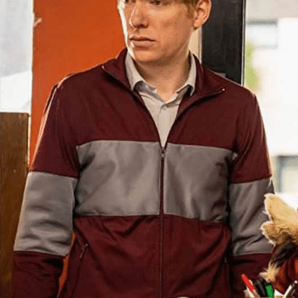 Doofus TV-Series Frank Of Ireland Domhnall Gleeson Maroon Jacket