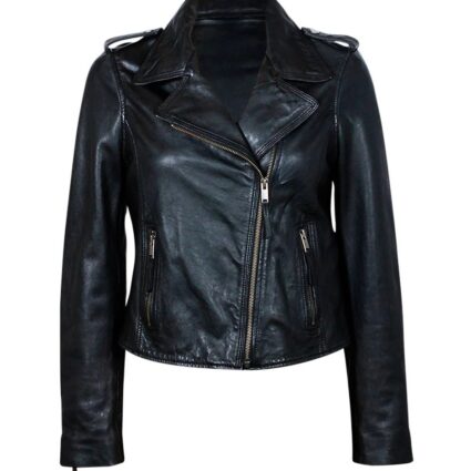 Frankie Biker Black Leather Jacket