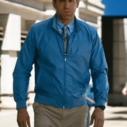 Ryan Reynolds Free Guy Blue Leather Jacket