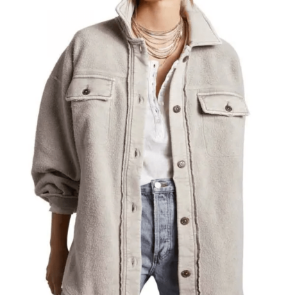 Free People Oversize Ruby Wool Jacket