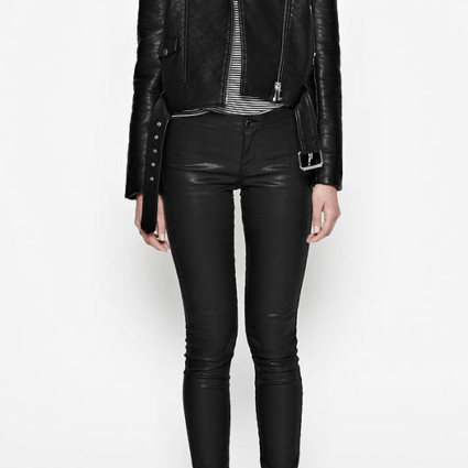 Mens French Connection Generation Biker Leather Jacket