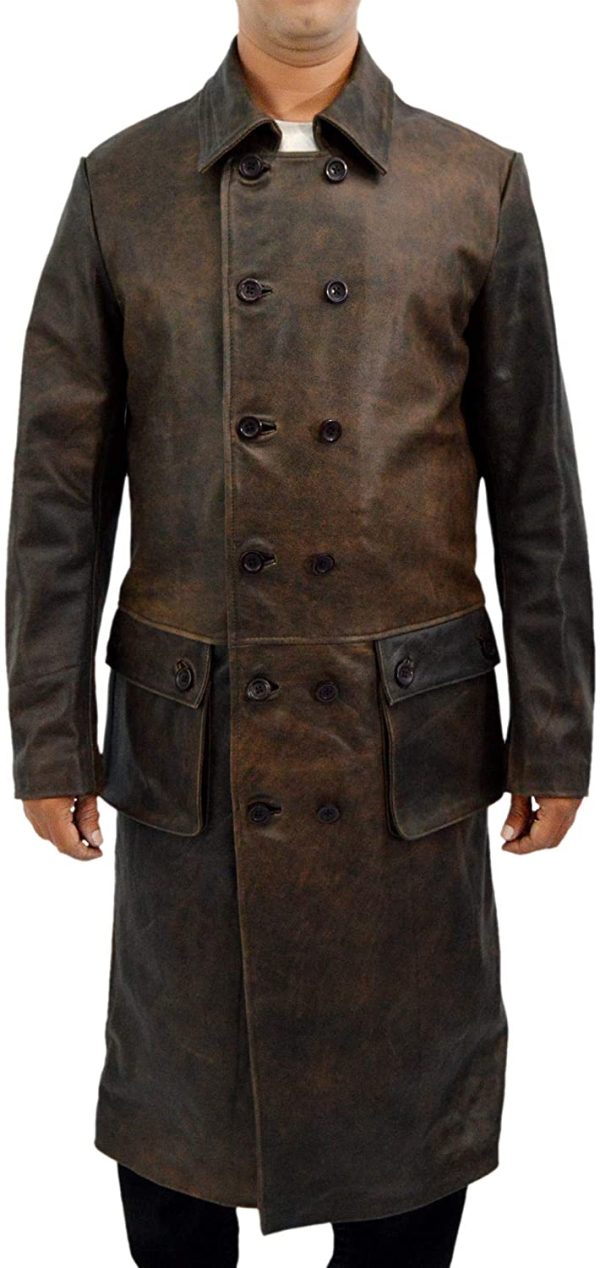 Declan Harp Frontier Jason Momoa Leather Trench Coat - A2 Jackets