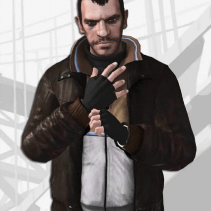 Grand Theft Auto Iv Bomber Niko Bellic Leather Jacket