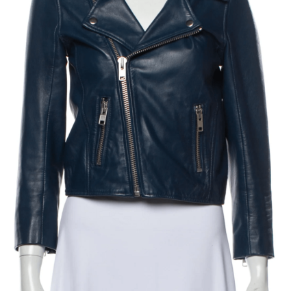 Ganni Lamb Biker Leather Jacket