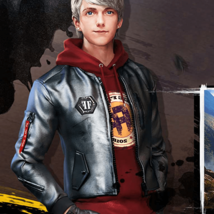 Garena Free Fire Maxim Black Leather Jacket