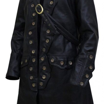 (Orlando Bloom) Pirates of The Caribbean V Leather Trench Coat
