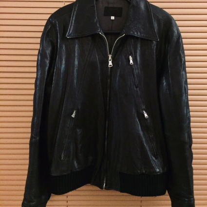 Gf Ferre Mens Bomber Leather Jacket
