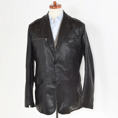 Womens Gimo's Fashion Black Leather Jacket