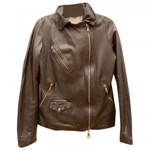 Mens Giorgio Brato Brown Leather Jacket