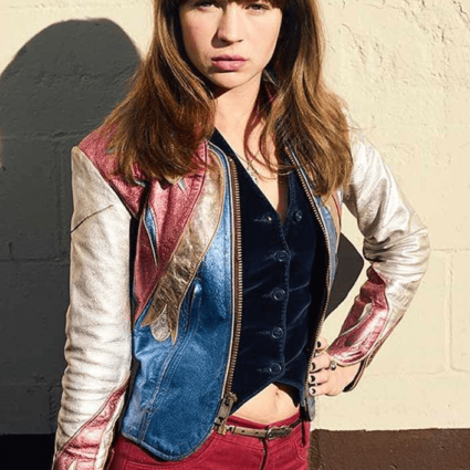 Britt Robertson Womens Girlboss Sophia Marlowe Leather Jacket