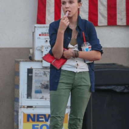 Millie Bobby Brown Godzilla vs. Kong Madison Russell Blue Jacket