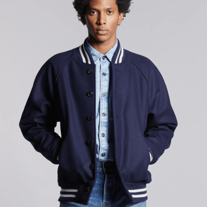 Golden Bear Wool Melton Letterman Jacket