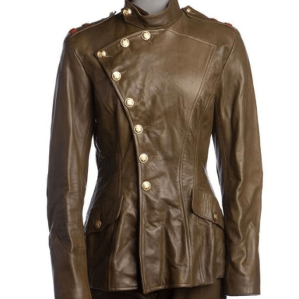 Famke Janssen Xenia Onatopp Goldeneye Military Uniform Leather Jacket