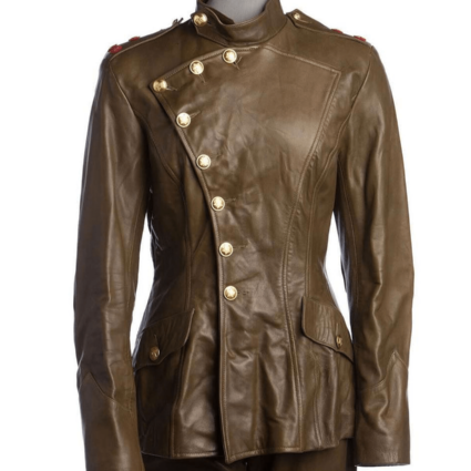 Xenia Onatopp Goldeneye Famke Janssen Military Uniform Leather Jacket
