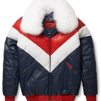 Goose Country V-bomber Two-tone Red/white/blue Jacket