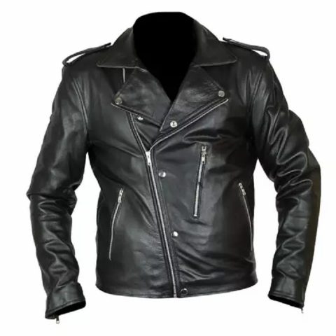GQ David Beckham Magazine Leather Jacket