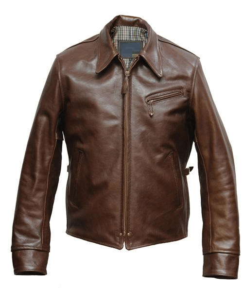 Mens Aero Range 1930s Half Belt Leather Jacket - A2 Jackets
