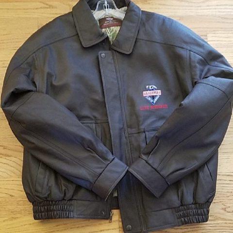 Mens Handyman Club Bomber Leather Jacket