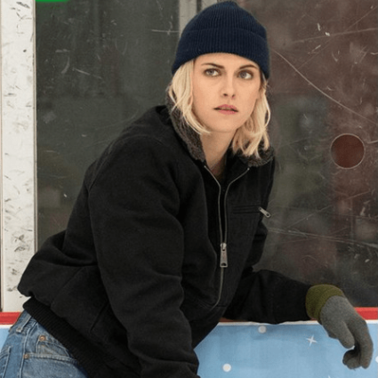 Kristen Stewart Happiest Season Abby Wool Fur Collar Jacket