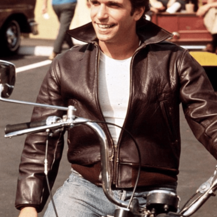Fonzie Happy Days Bomber Leather Jacket