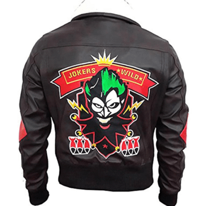 Harley Quinn Bombshell Brown Bomber Leather Jacket
