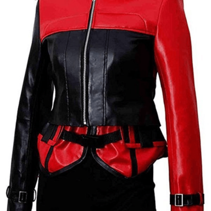 Harley Quinn Injustice 2 Red And Black Leather Jacket