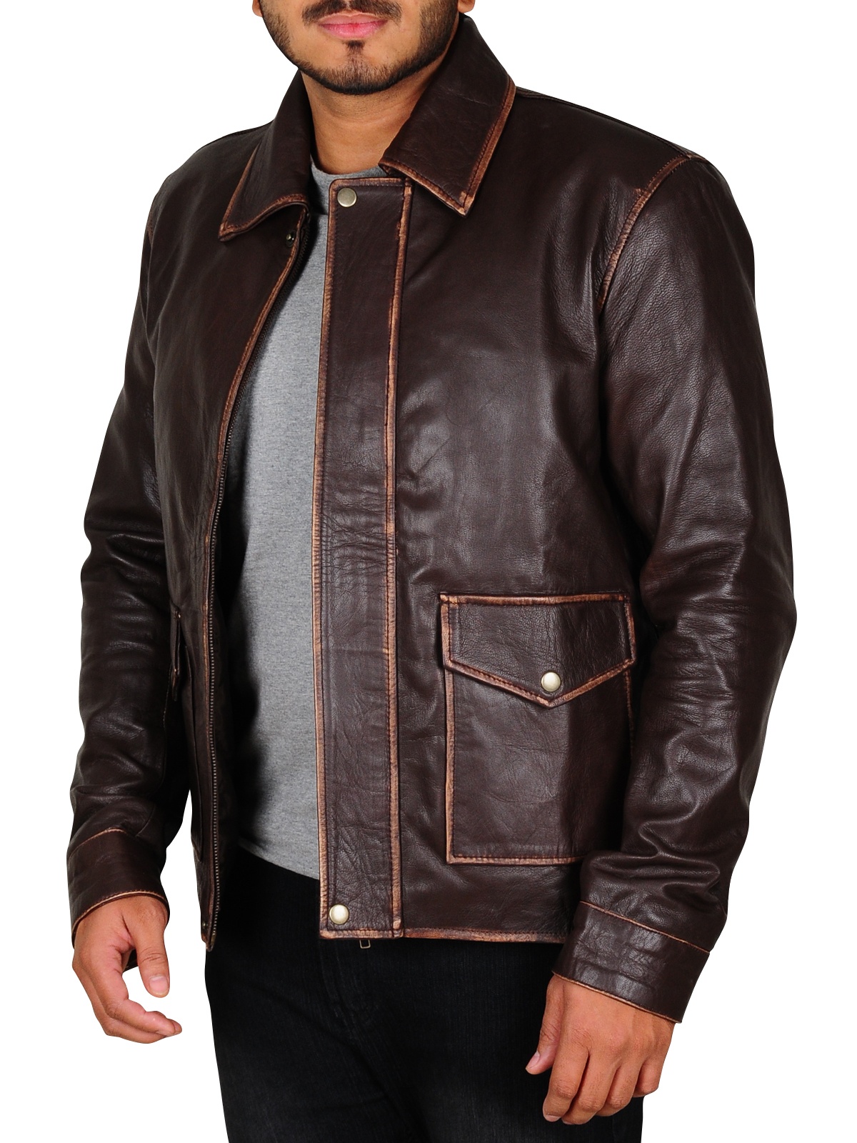 Indiana Jones Harrison Ford Leather Jacket - A2 Jackets