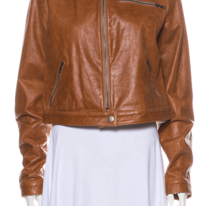 Haute Hippie Brown Biker Leather Jacket