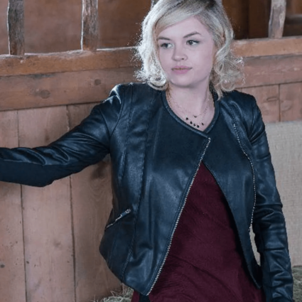 Jessica Amlee TV Series Mallory Wells Heartland Leather Jacket